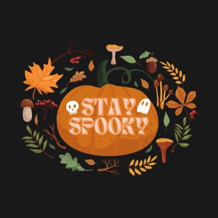 Stay spooky design with pumpkin T-Shirt