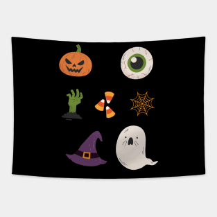 Halloween | Candy Corn | Ghost | Gift for Halloween Fans Tapestry