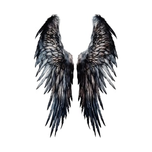 Black Angelic Wings T-Shirt