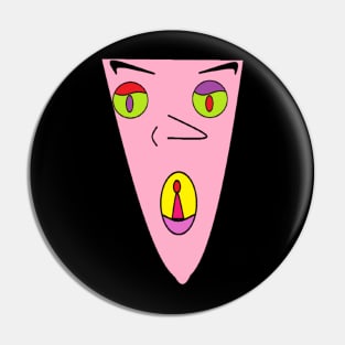 Pink face Pin