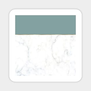 Teal marble Magnet