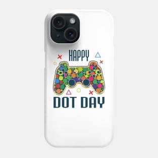 Happy Dot Day Gamers Boy Game Controller Colourful Polka Dot Phone Case