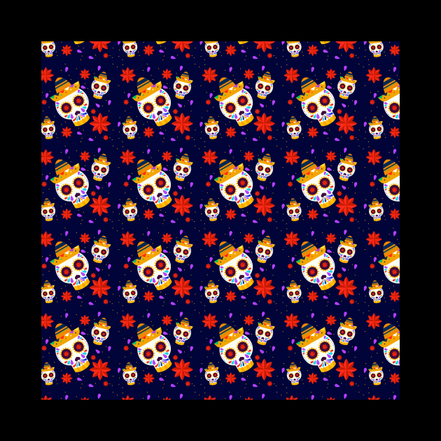 Sugar Skull Pattern by aquariart