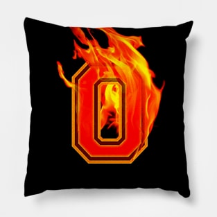 Burning Hot Sports Letter 0 Pillow