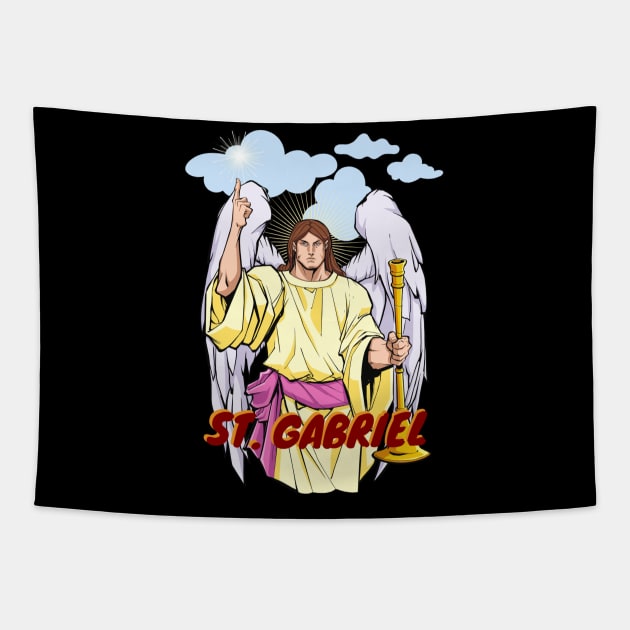 St. Gabriel Archangel 2 Tapestry by stadia-60-west