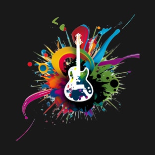 Abstract Guitar Explosion T-Shirt