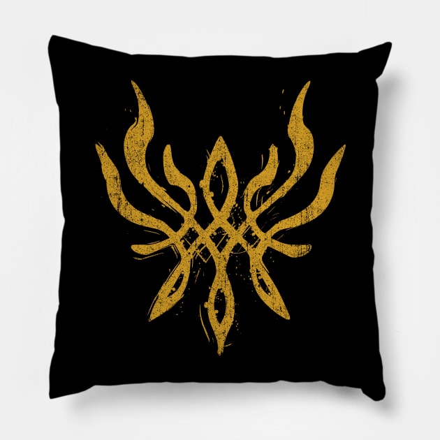Crest of Flames - Fire Emblem Pillow by huckblade