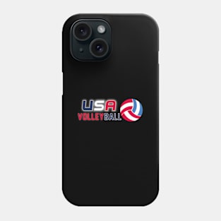 Usa Colors And Volleyball Phone Case