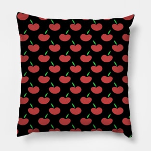 Black and Red Apple Pattern Pillow