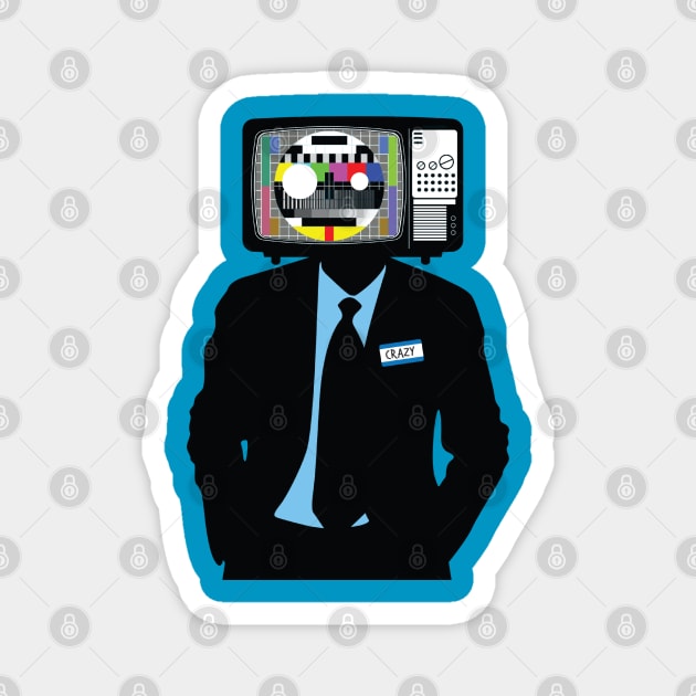 TV Head Magnet by Beardedguy