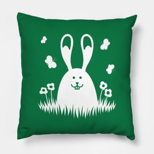 Easter bunny in the grass Pillow