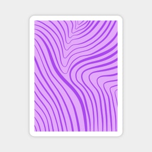 Amazing Simple Aesthetic Light Pastel Purple Lines Magnet