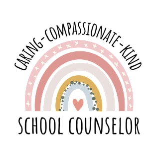 School Counselor Pastel Rainbow T-Shirt