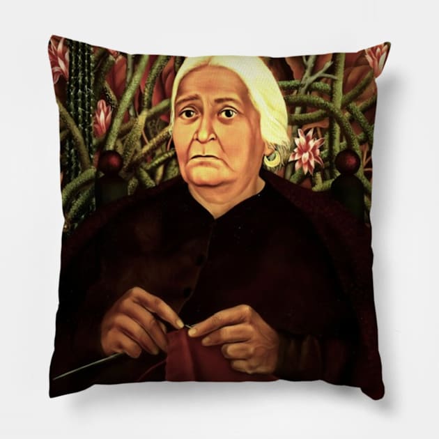 Portrait of Dona Rosita Morillo by Frida Kahlo Pillow by FridaBubble