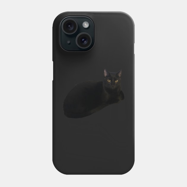 Black Cat Loaf Phone Case by whizz0