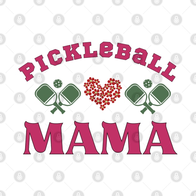 Pickleball MAMA, LOVE HEART, Paddle and Ball, great for Mom, Madre, Oemoni by KIRBY-Z Studio