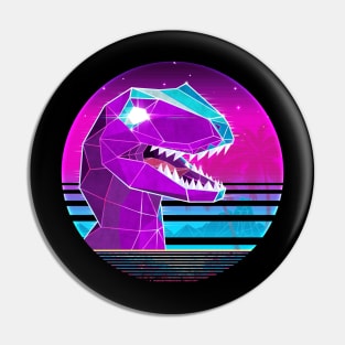 Rad Velociraptor (Vaporwave Aesthetic) Pin