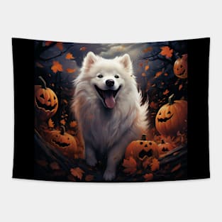 Samoyed Halloween Tapestry