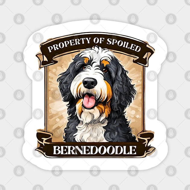 Property of Spoiled Bernedoodle Magnet by Doodle and Things