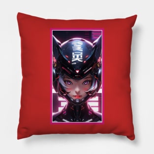 Anime Race Girl | Special Anime Artwork | Pink Red Black Blue Chibi Manga Anime Art Pillow