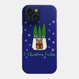 O Christmas Cactus - Eves Pin Cacti In Christmas Bear Pot Phone Case