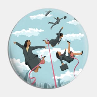 Flying People Pin