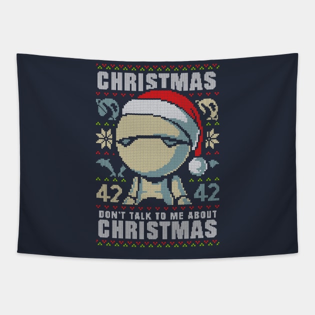 Ugly Sweater Marvin Paranoid Android - Hitchhiker's Guide to the Galaxy T-Shirt Tapestry by BlancaVidal