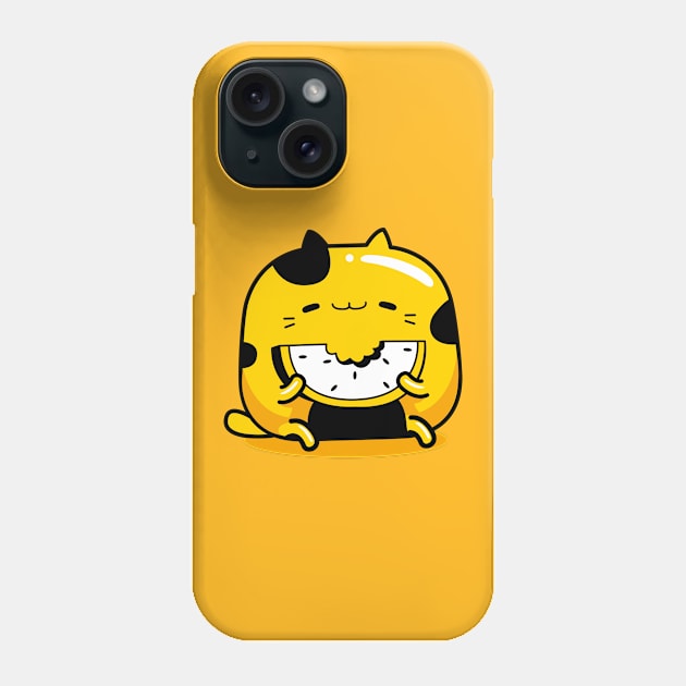 yellow cat hello summer Phone Case by MEDZ