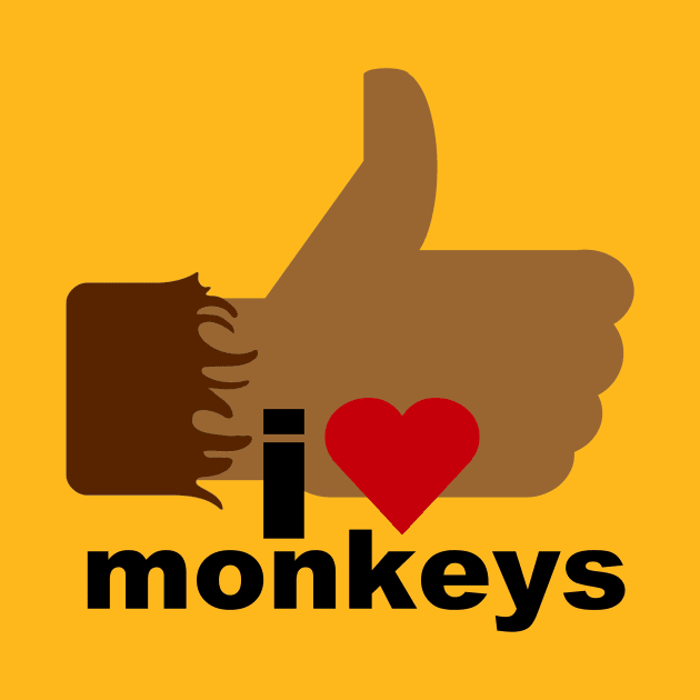 I Love Monkeys by MikeDelamont