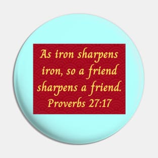 Bible Verse Proverbs 27:17 Pin