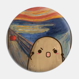 The Cute Potato Scream Artwork Pin