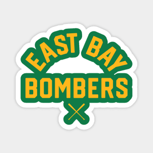 Oakland 'East Bay Bombers' Baseball Fan T-Shirt: Sport Your East Bay Pride with a Bold Baseball Twist! Magnet