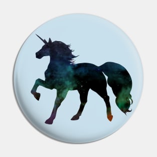 Galaxy Unicorn Silhouette Pin