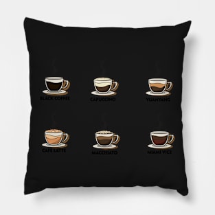 Coffee cup stickers Pillow