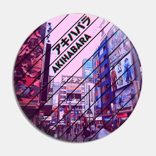 Akihabara Anime Tokyo Japan Retro Street Pin