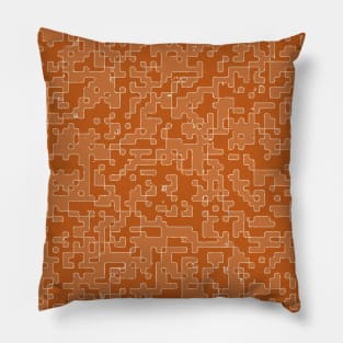 Mosaic, abstract, orange, tan, pattern, acrylic, colorful, homedecor, decor, minimal, Pillow