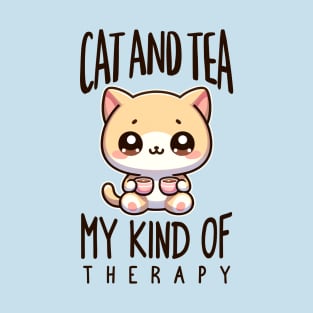 Cats & Tea My Therapy T-Shirt