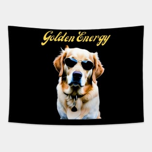 Golden Energy-Funny Golden Retriever Tapestry