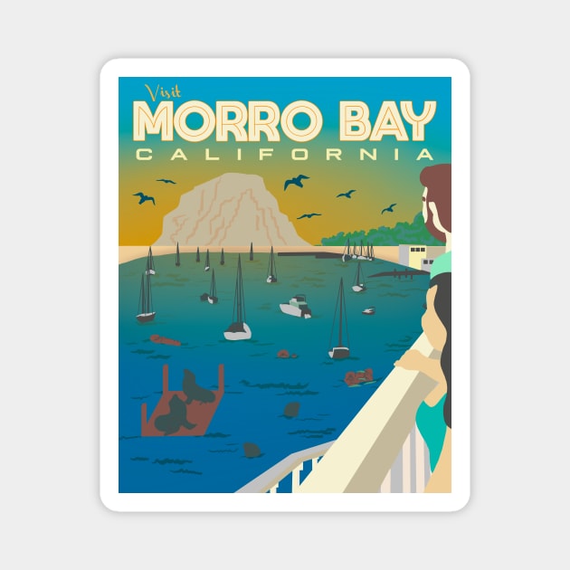 Visit Morro Bay Magnet by Erika Lei A.M.