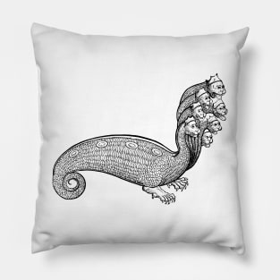 Vintage Heraldic Hydra Pillow