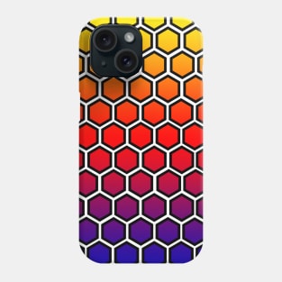 Bright geometric pattern of hexagons-honeycombs Phone Case