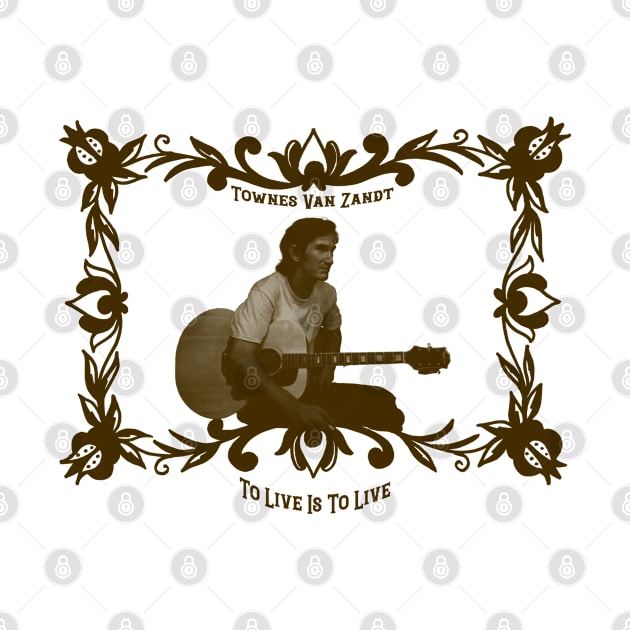 Townes Van Zandt Retro Fan Art Design by bsmlh design