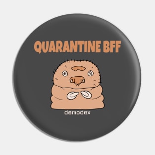 Funny quarantine BFF face bug Pin