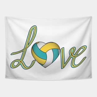 Love Volleyball Tapestry
