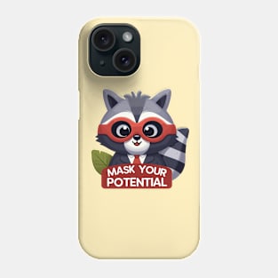 Mask Your Potential: Clever Raccoon Charmer Phone Case