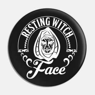 Resting Witch Face Pin