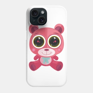 Teddy Bear - Star Eye Pink Phone Case