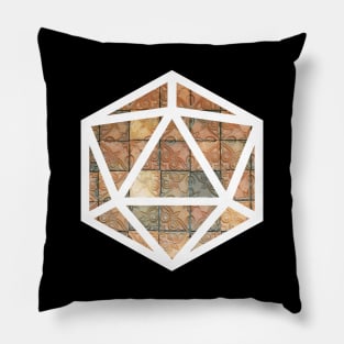 D20 Decal Badge - Temple Tile Pillow