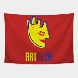 YourArtDude Logo In Yellow And Blue Tapestry