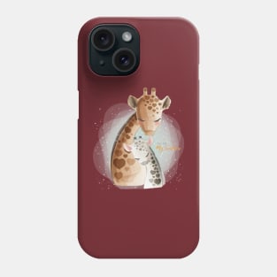 giraffe baby mommy you are my sunshine Phone Case